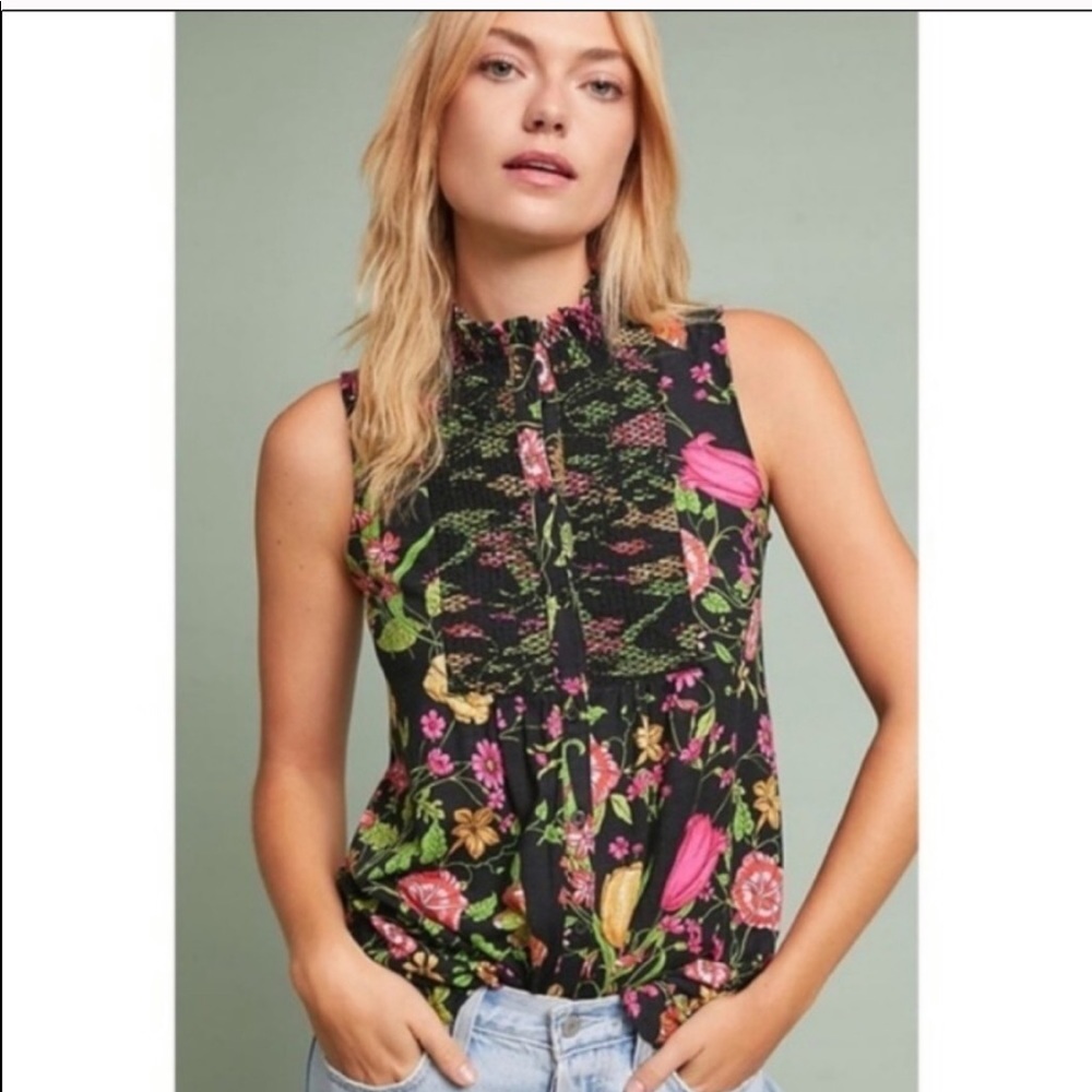 Anthropologie Akemi + Kin Floral Butterfly Top
